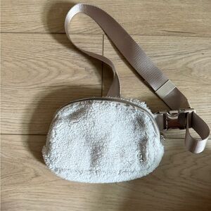 Lululemon Athletica Cream Sherpa Crossbody Bag